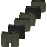 Puma - Boxershorts - 6-Pack - Groen-Zwart - Katoen-Elastaan