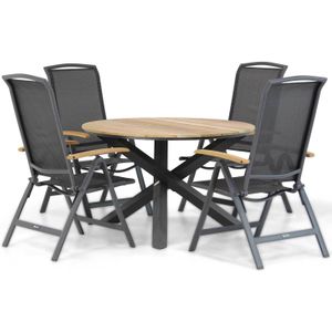 Lifestyle Rosello/Fabriano 120 cm dining tuinset 5-delig