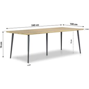 Lifestyle Montana dining tuintafel 240 x 100 cm