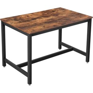 Trend24 Simplistisch Eetkamertafel - Diner Tafel - Tafel - Vintage Rustiek Bruin