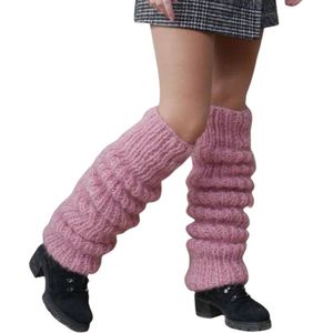 Beenwarmers - Beenwarmers Roze - 60 cm - warm - grof gebreid - one size - polyester