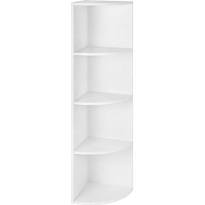 Trend24 Kast - Boekenkast - Opbergkast - Vakkenkast - Boekenrek - Spaanplaat - 30 x 30 x 129.5 cm - Wit