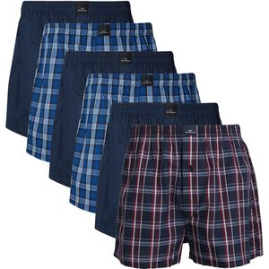 Gotzburg - Boxers - Blauw - 6-pack - Geweven - 100% Katoen