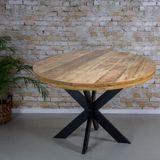 Eettafel Ted mangohout rond | Ø120 cm tot Ø150 cm