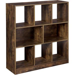 Trend24 Boekenkast - Vakkenkast - Kast - Opbergkast - Boekenrek - Spaanplaat - 97.5 x 30 x 100 cm - Donker bruin