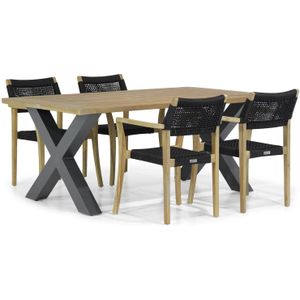 Lifestyle Garden Furniture Dallas/Cardiff 180 cm dining tuinset 5-delig