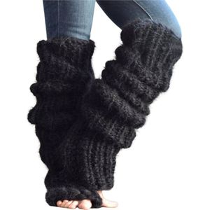 Beenwarmers - Beenwarmers Zwart - 60 cm - warm - grof gebreid - one size - polyester