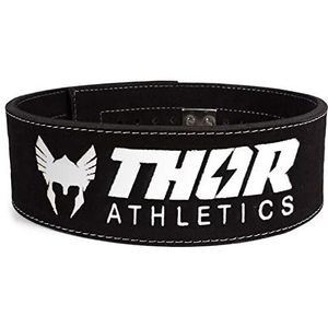 Thor Athletics - Powerlift Riem Zwart - Gewichthef Riem - Lifting Belt - Krachttraining Accesscoires - Powerlifting - Bodybuilding - Deadlift - Squat - Maat (L)