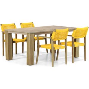 Lifestyle Dallas/Brighton 165 cm dining tuinset 5-delig