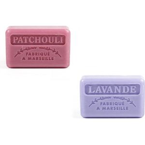Soap bar set - zeep savon de marseille Lavendel + Patchouli 2x125 gr