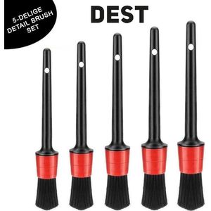 DEST - Detail brush 5x - Velgenborstels - Fijne haren - Car detail