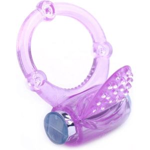 Vibratie Cock Ring Met Tong - Heerlijk gevoel tijdens penetratie - Stimulerend voor mannen en vrouwen - Spannend voor koppels - Sex speeltjes -Sex toys - Erotiek - Bondage - Sexspelletjes voor mannen – Seksspeeltjes - Cockring vibrerend - Penisring