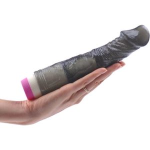 Realistische Dildo Vibrator Zwart Doorzichtig - Stimulerend voor vrouwen - Stimulerend voor clitoris - Spannend voor koppels - Sex speeltjes - Sex toys - Erotiek - Sexspelletjes voor mannen en vrouwen – Seksspeeltjes - Stimulator