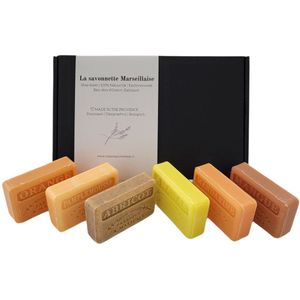 Savon de marseille Zeep pakket Ananas, Mandarijn, Abrikoos, Grapefruit, Mango, Sinaasappel - beterschap pakket - fruit pakket-