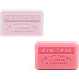 Soap bar set - zeep la savonnette marseillaise Kersenbloesem + Passievrucht