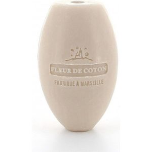 2x Zeepbol savon de marseille Fleur de coton, katoen bloem  240 gram - la savonette marseillaise - bolzeephouder - bolzepen
