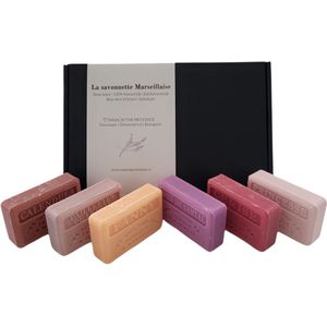 Zeep - Savon de Marseille - Fanny Unicorn Bois de Santal Cerise Calendula - 6x 125 gram - Cadeau voor Vrouw