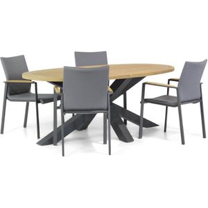 Lifestyle Garden Furniture Brandon/Brookline 200 cm ovaal dining tuinset 5-delig