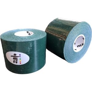 Inuk - kinesiotape - Sporttape - 3 rollen - Donkergroen - Premium Quality - Blijft zitten na douche