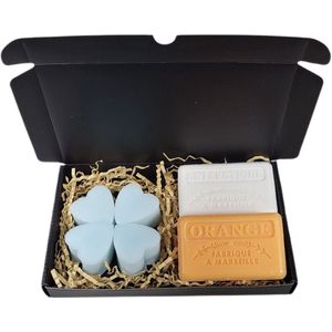 Soap bar set -Hartjes mistral cadeauset met antarctique & sinaasappel