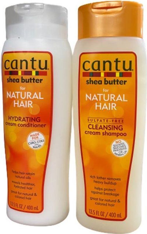 Cantu - Shea Butter - Natural Hair Cleansing Shampoo + Leave-in Conditioner Set