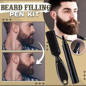 Baard pen bruin + INCLUSIEF BORSTEL - Baardpen - Beard pen - baardstift - baardborstel - baardpen bruin - baardgroei - wenkbrauw stift - bruin