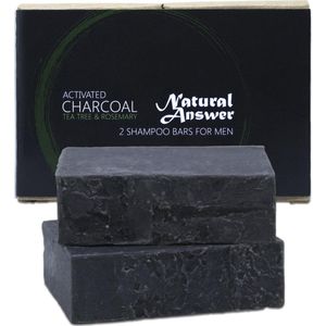Natural Answer Mannen 100% Natuurlijke Shampoo Bar En Body Bar - Tea Tree en Rozemarijn - 2 x 100 g