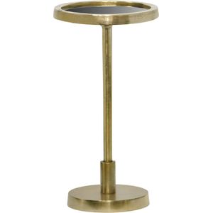 Ronde Tafel Antique - Goud & Zwart Glas - ø25x46 cm
