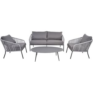 Loungeset Danni Deluxe - Smoke grijs - loungeset tuinmeubels - tuinsets - loungesets - loungeset