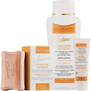 MAKARI NATURALLE CAROTONIC BODY LOTION+CREME+SOAP SET