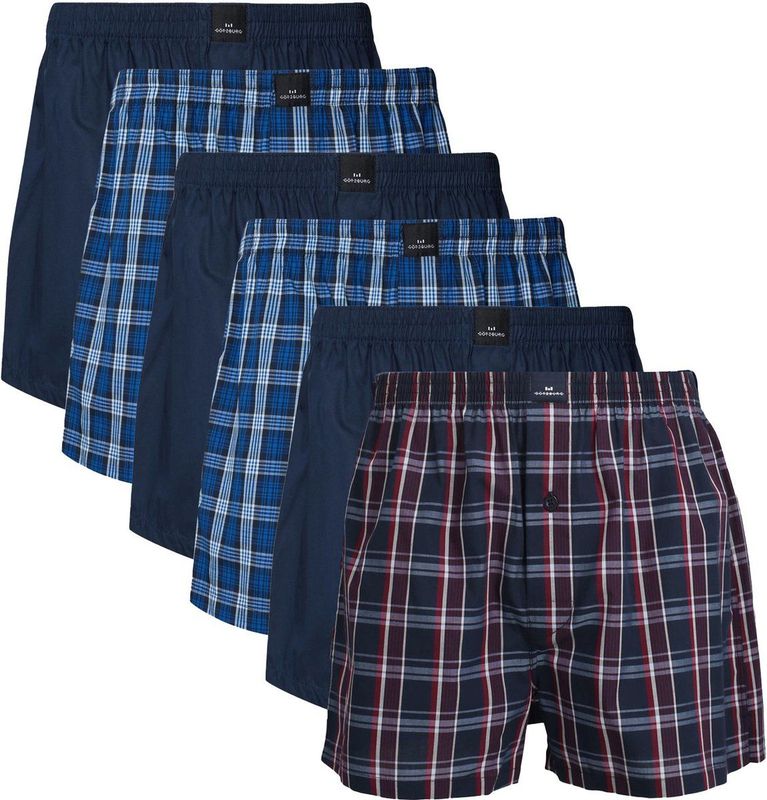 Gotzburg - Boxers - Blauw - 6-pack - Geweven