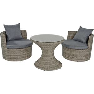 koffietafel Galilea Deluxe - Loungeset - loungeset tuinmeubels - loungesets - loungeset balkon - wicker