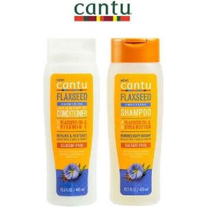 Cantu Flaxseed Shampoo + Conditioner Set