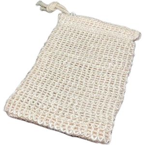 2X Sisal Zeep & shampoo bar zakje - peeling zeepzakje - scrub zakje - zeepzakje