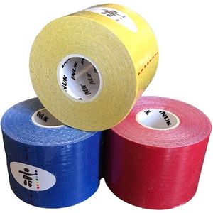 Inuk Kinesiotape Sporttape 3 rollen | Rood Blauw en Geel |Inuk Premium Quality | Team NL | Watervast