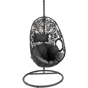 Hangstoel Günter Deluxe - egg hangstoel - hangstoel buiten - egg chair - 80x64x120cm ø200