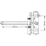 Plankdrager blinde montage - 100mm - Regelbaar - Onzichtbare plankdrager - Per stuk