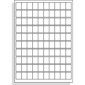 A4 Laserprinter etiketten - 20 x 25 mm rechthoek - mat wit - 100 vel per doos