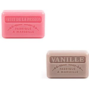 Soap bar set - zeep savon de marseille vanille + fruit de la passion 2x125 gr.
