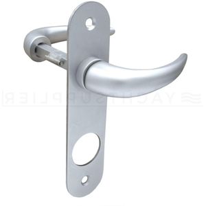 Deurklinken op kortschild met ronde cilinder gat Pc 52mm - Messing - 206567.4