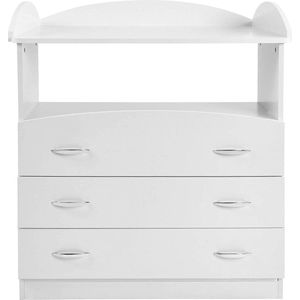 Trend24 Commode - Verzoringstafel - Commode kasten - Aankleedtafel - Babykamer - Commode wit