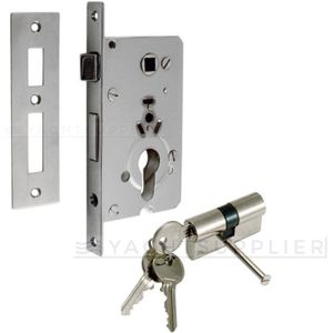 Insteekslot 3483 Profielcilinder Rechts inclusief cilinder lengte 70mm Chroom
