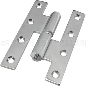 Franse Paumelle - 110x70mm - Deurscharnier - DIN Rechts - Verzinkt Staal