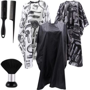 Kappersset 3 stuks kapperscape + 2 kammen + nek borstel cleaner