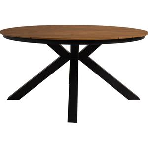 tuintafel hout Coleman Deluxe - tuintafels - tuintafeltje - ø120cm - 6 personen - Ronde tuintafel - aluminium/ polywood