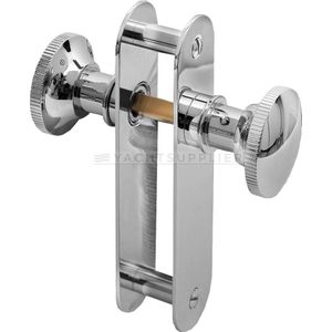 Knopkrukken 106 op schild Loop 130x30mm Krukstift 7mm Messing gepolijst