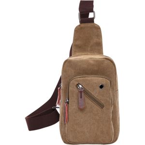 Tassen - crossbody tas Senna Camel - canvas - verstelbare schouderband - schoudertas