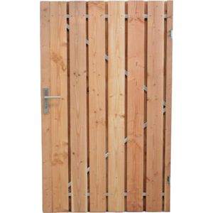 Douglas tuinpoort schuttingdeur incl cilinderslot en stalen frame 130 x 180 rechtsdraaiend