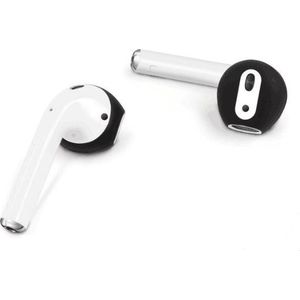 Oortips voor Airpods 1 & 2 - Airpods Eartips - Anti Slip Oordopjes - Siliconen Oortip - Zwart - 1 Paar - Airpods bescherming - Airpods hoesje - Airpods oortjes verzachten - Geen irritatie - Apple Airpods - Telefoon accessoires - Oortjes