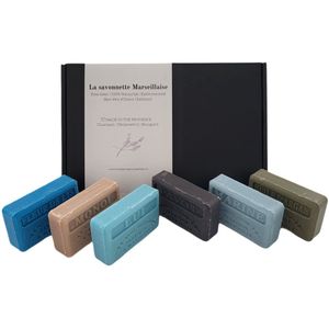 Soap bar cadeauset savon de marseille zeep Fleur de lys, Monoi, Marine, Lui, Huile d'argan, Pavot - valentijn cadeau voor hem - vaderdag cadeau - papadag - vaderdag giftset